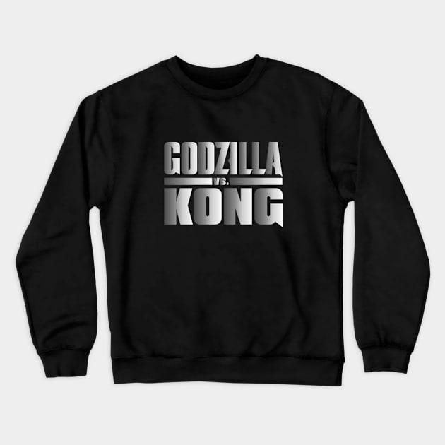 godzilla vs kong team godzilla Kong grey logo Crewneck Sweatshirt by Pannolinno